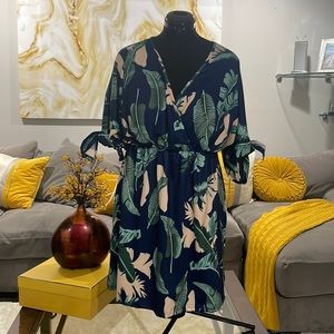 Elastic waste floral print, sundress, size extra large